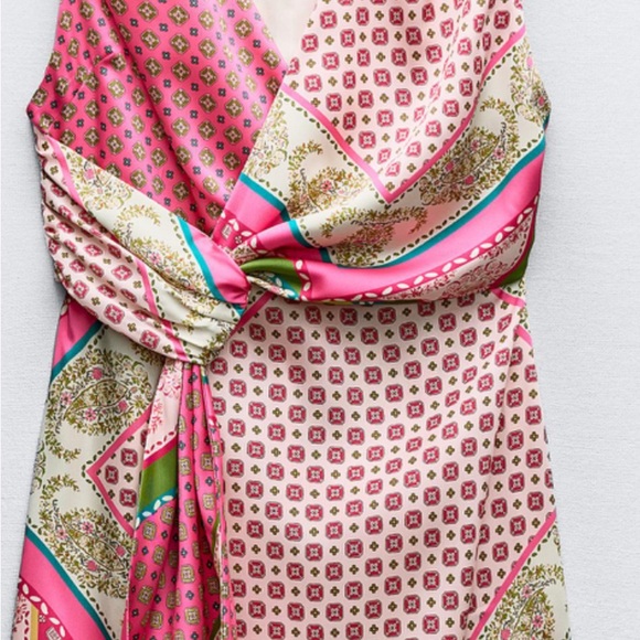 Absolutely stunning silky Zara summer dress XL must have for summer, trendy! - Picture 3 of 16